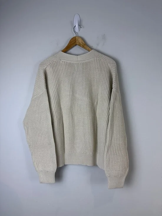 GAP Cream Ribbed Cardigan NWT - Picture 3 of 6